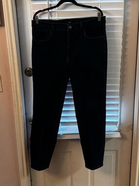 Express Dark Denim Cropped Skinny Jeans